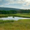 A view of hole #6 with water coming into play at Bristol Harbour Golf Club