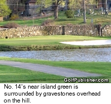  	Garrison Golf Club - New York state - No. 14, island green