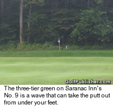 Saranac Inn Golf & Country Club - No. 9 - 3 tier Green
